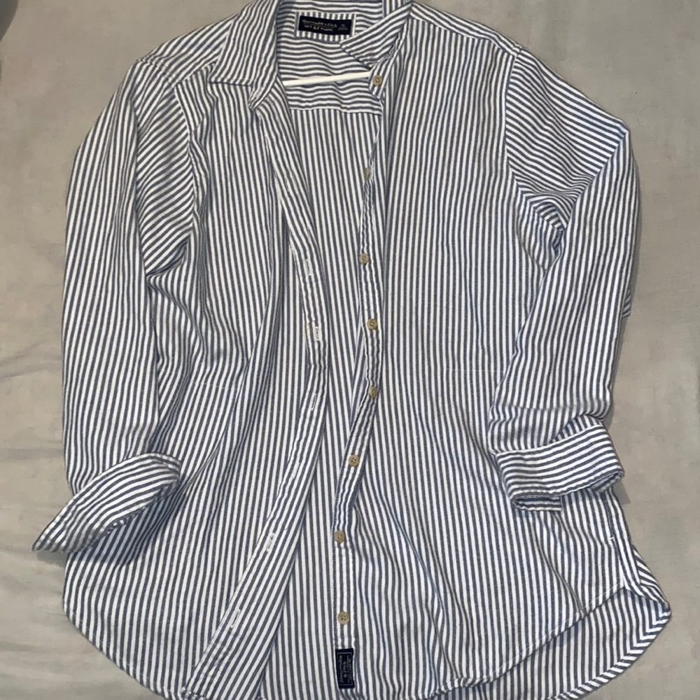 Abercrombie & Fitch Boyfriend Soft Striped Button Up